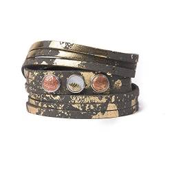 Noosa Armband Wrap Bracelet Petite Multi lava gold foil, Grösse:S von Noosa