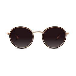 NOOZ Dual Ela Sonnenbrille aus Metall, rund, polarisiert, für Damen und Herren, Olive-Grün, Einheitsgröße von Nooz