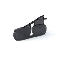 NOOZ Sonnenbrille mit Sehstärke für Männer und Frauen Couleur Schwarz +3,00 mit ultraflaches Etui - Protection de Catégorie 3 - collection DINO von Nooz