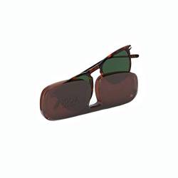 NOOZ Sonnenbrille mit Sehstärke für Männer und Frauen Couleur Tortoise +1,00 mit ultraflaches Etui - Protection de Catégorie 3 - collection DINO von Nooz