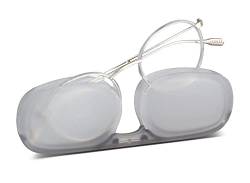 Nooz - Lesebrille gegen blaues Licht - Rechteckige Form - Gestell aus Stahl und Nylon - 2 Farben - Vergrößerte Lupenbrille für Männer und Frauen - Modell ELA Collection DUAL von Nooz