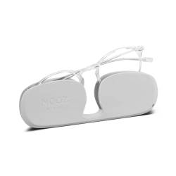 Nooz Optics - Blaulichtfilter brille ohne sehstärke Damen und Herren für Bildschirm, Smartphone, Gaming oder Fernsehen - Runde Form - Kristall Farbe - Cruz Collection von Nooz
