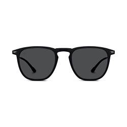 Nooz Sonnenbrille polarisiert für Herren und Damen - UV-Schutz Kategorie 3 - Schwarze Farbe - mit kompaktem Etui - DINO Kollektion von Nooz