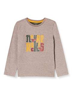 Noppies Baby Baby-Jungen B Tee LS Red Lake T-Shirt, RAS1211 Brown Melange-P798, 50 von Noppies