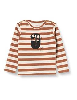 Noppies Baby Baby-Jungen B Tee LS Reno T-Shirt, Cacoa Brown-P785, 50 von Noppies