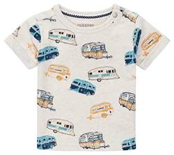 Noppies Baby Baby-Jungen Boys Tee Shortsleeve Huaraz Allover Print T-Shirt, RAS1202 Oatmeal-P611, 68 von Noppies