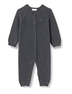 Noppies Baby Unisex Baby Playsuit Monrovia Long Sleeve Overalls, Dark Grey melange-C238, 62 von Noppies