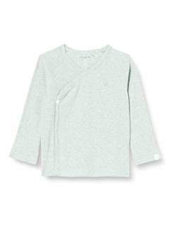 Noppies Baby Unisex Baby U Tee Overlap LS Rib Nanyuki T-Shirt, Grey Mint Melange-P938, 50 von Noppies