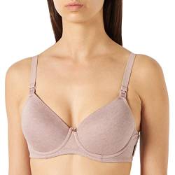 Noppies Damen Cotton Comfort Nursing Bra Gepolsterter BH, Bark Melange - P865, 75B EU von Noppies