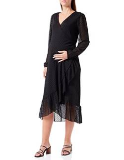 Noppies Damen Dress Olathe Nursing Long Sleeve Allover Print Kleid, Black - P090, 38 EU von Noppies