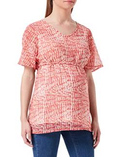 Noppies Maternity Damen Blouse Short Sleeve Maddy Bluse, Hot Sauce-P887, M von Noppies