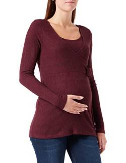 Noppies Maternity Damen Top Seymour Nursing Long Sleeve T-Shirt, Tawny Port-P281, XL von Noppies