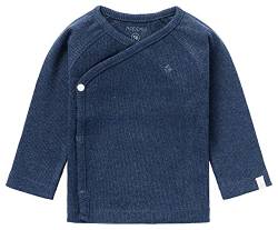 Noppies Unisex Baby U Tee Overlap Ls Rib Nanyuki T Shirt, Navy Melange - P758, 56 EU von Noppies