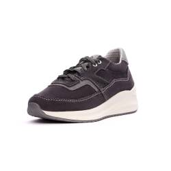 Nordan 0013 Stilvolle Unisex-Sneaker. Sneaker Herren. Sneaker Damen. Turnschuhe Damen/Herren aus echtem Leder. (dunkelgrau 0999, 42) von Nordan