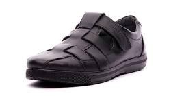 Nordan 1308R Herren Sandalen Sommer Leder Freizeitschuhe Anti-Rutsche Riemenschuhe Reisen Outdoor (schwarz 100, eu_footwear_size_system, adult, numeric, medium, numeric_40) von Nordan