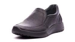 Nordan 48070 Freizeit-Loafers für Herren, leichte und Bequeme Herrenschuhe aus echtes Leder (schwarz 100, 45) von Nordan