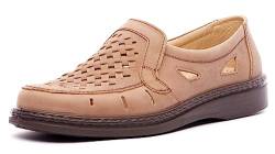 Nordan 5013 Sommer Freizeit-Loafers leichte und Bequeme Herrenschuhe aus echtes Leder (Oliv 7000, 43) von Nordan