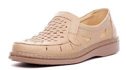 Nordan 5013 Sommer Freizeit-Loafers leichte und Bequeme Herrenschuhe aus echtes Leder (beige 0500, 41) von Nordan