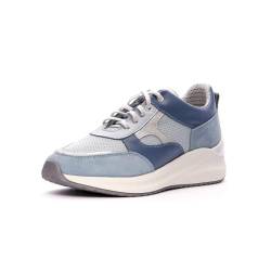 Nordan Modische Sneaker Damen. Sportschuhe Damen aus Leder. Art. 000239 (blau 0699, 42) von Nordan