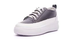 Nordan Modische Sneaker Damen. Sportschuhe Damen aus Leder. Art.4602R, schwarz Weiss 405, 41 von Nordan