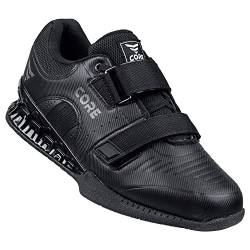 Nordcore Gewichtheberschuhe Force Black, Powerlifting & Bodybuilding Shoes, Squat Schuhe schwarz, 44 EU von Nordcore