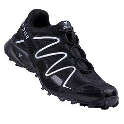 Nordcore Trailrunning Schuhe – Wasserabweisende Trekkingschuhe für Outdoor-Sportarten – Atmungsaktive leichte Running-Schuhe für Damen und Herren, Schwarz 44 von Nordcore