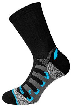 Nordhorn Herren und Damen Wandersocken, Trekkingsocken mit Frottesohle Schwarz (41-43) von Nordhorn