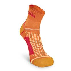 Nordhorn Sportsocken für Herren und Damen, Quarter Sneaker Socken Atmungsaktiv zum Laufen, Joggen, Fitness, Radfahren (Orange, 38-40) von Nordhorn