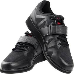 Nordic Lifting Kraftsport-Schuhe für Intensive Workouts - Gewichtheber-Schuhe & Kraftsport-Schuhe für Männer - MEGIN (Schwarz, Größe 11.5) von Nordic Lifting