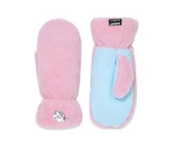 Nordicbuddies Unisex Moomintroll Fluffy Adult Moomin, Pink and Blue Mittens, One Size von Nordicbuddies