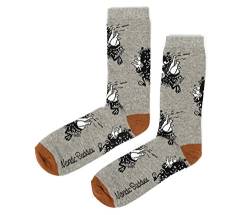 Stinky's Getaway Men's Moomin Socks, Grey herrensocken, von Nordicbuddies