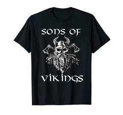 Sons of Vikings Wikinger Gott Götter Viking Nordmänner T-Shirt von Nordische Mythologie, Wikinger Krieger & Valhalla