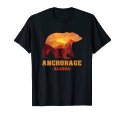 Anchorage Alaska Grizzlybär für Nordamerika Fan zur Reise T-Shirt von Nordland Designs