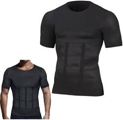 Men's Posture Corrector t-Shirt for Fitness,Workout & Casual Wear, Men Body Shaper Slimming t-Shirt Compression Shirts (XL, Black) von Nordterm