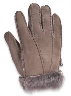 Nordvek Kinder-Handschuhe aus 100 % echtem Schaffell mit umschlagbarer Manschette für 3–8 Jahre # 313–100 Gr. Medium, stone von Nordvek