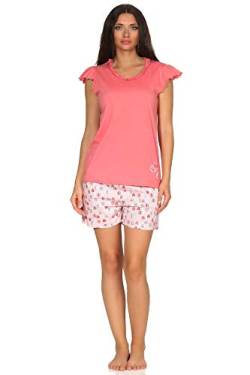 Damen Shorty Pyjama Schlafanzug Kurzarm im verspielten Lolli Lutscher Lollipop Design, Farbe:rosa, Größe2:40/42 von Normann
