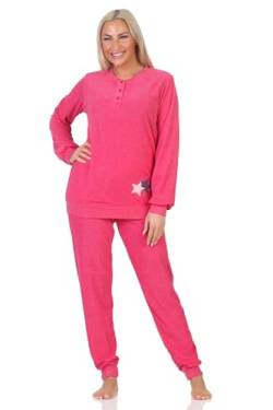 Normann Damen Frottee Schlafanzug Homewear Loungewear - auch in Übergröße, Farbe:pink, Größe:60-62 von Normann