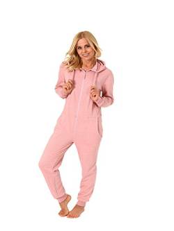 Normann Damen Schlafanzug Einteiler Jumpsuit Overall Langarm 181 267 99 906, Farbe:rosa, Größe:40/42 von Normann