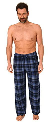 Normann Herren Flanell Schlafanzug Pyjama Hose in toller Karo-Optik, Farbe:Marine, Größe:54 von Normann