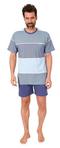 Normann Herren Schlafanzug Kurzarm Shorty - auch in Übergrössen, Farbe:hellblau, Größe:52 von Normann