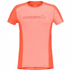 Norrøna - Women's Falketind Equaliser Merino T-Shirt - Merinoshirt Gr L rot von Norrøna