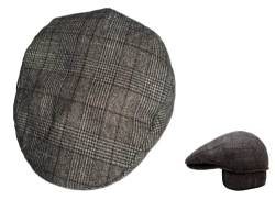 Norsen Herren gefütterte Schirmmütze mit Ohren- und Nackenschutz Winter Mütze mit Ohrenklappen Herren Herbst Winter Schiebermütze mit Ohrenschutz Flatcap Schirmmütze (L) von Norsen