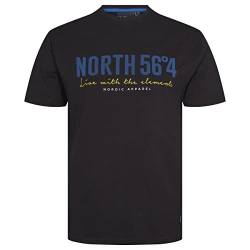 North 56-4/North 56Denim Herren North 56-4 T-Shirt, Schwarz, 3XL Größen von North 56-4/North 56Denim