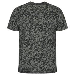 North 56Denim - Allover Printed T-Shirt - 100% Cotton - 0099 Black von North 56-4/North 56Denim