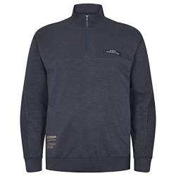 North 56Denim - Sweatshirt with Half Zip - 100% Cotton - 0591 Black Iris von North 56-4/North 56Denim