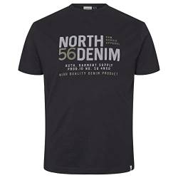North 56-4 Herren North 56denim bedrukt T-shirt T Shirt, Schwarz, 8XL Große Größen EU von North 56-4