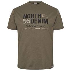 North 56-4 Men's North 56Denim Printed T-Shirt, Dusty Olive Green, 5XL von North 56-4