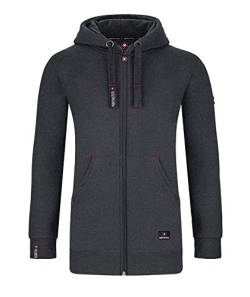 Northster Maxi Zip Hoodie - Lange Trainingsjacke N373 grau M von Northster