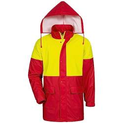 Norway PU Regen-Jacke mit Kapuze rot/gelb/schwarz (M) von Norway