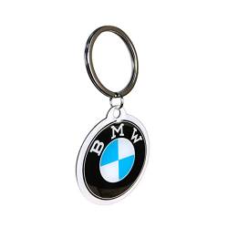Nostalgic-Art Retro Schlüsselanhänger, Ø 4 cm, Original Lizenzprodukt (OLP), BMW – Logo, Geschenk-Idee für BMW Accessoires Fans, aus Metall, Vintage Design von Nostalgic-Art